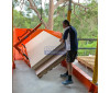 CHW150 Wide Load Pallet Hook - gyprock sheet unloaded by crane at building construction loading platform 