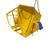 CKROF20 2.0cu.m Concrete Kibble with lever actuate clamshell gate in Laydown position