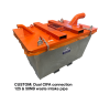 CUSTOM CPC17 Concrete Washout Bin: Dual CIFA connection 125 & 50NB waste intake pipe to suit various concrete pump hose fittings