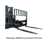 FNSC2 Slip-on Forklift Carriage Adaptor fitted with a  QEH25LG Load Guard and FA Fork Arms