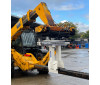 FRPS140 Rotating Pole Setter attachment on telehandler
