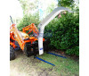 GA-01 Log Grab Attachment on Tractor Euro Carriage with Bale Spears