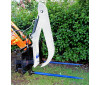 GA-01 Log Grab Attachment on Tractor Euro Carriage with Bale Spears