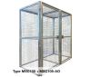 MSC105 Modular Storage Cage - 1050mm  + MSC105-AO Add on cage ideal for warehouse storage and residential apartment storage lockers
