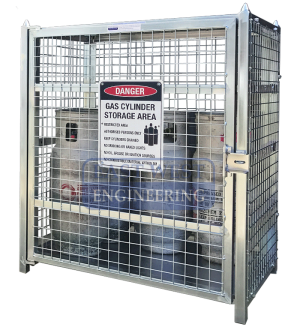 SGB129 Gas Cylinder Storage Cage - mid shelf excluded