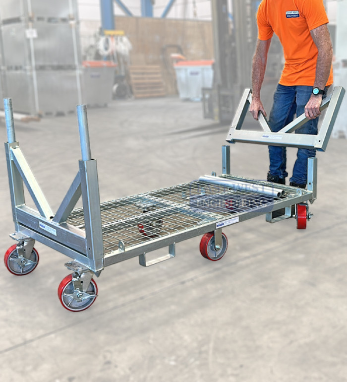 APV100 Pipe Trolley with removable V Frame