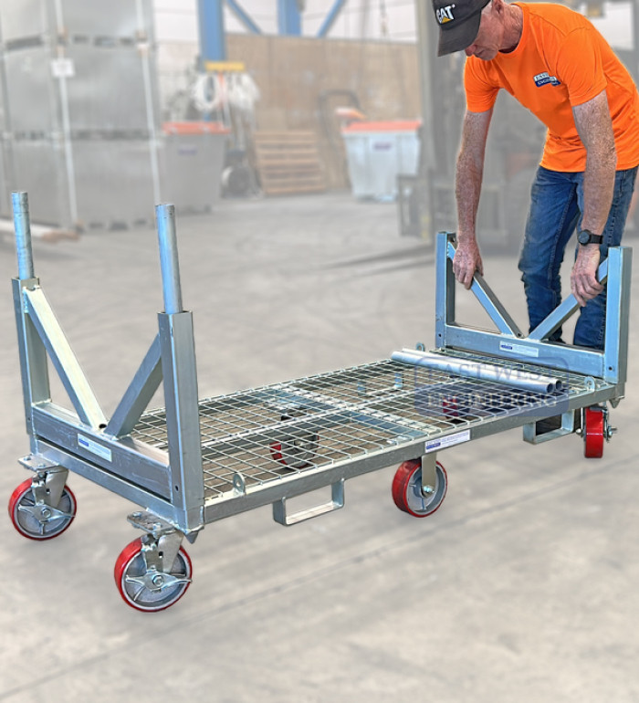 APV100 Pipe Trolley with removable V Frame