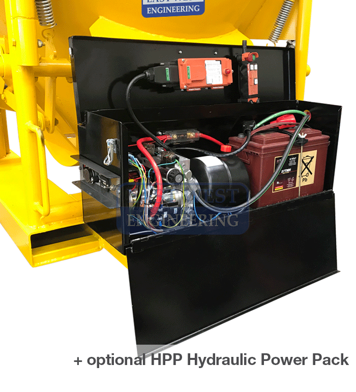 CKM15-HPP Concrete Kibble + Hydraulic Power Pack