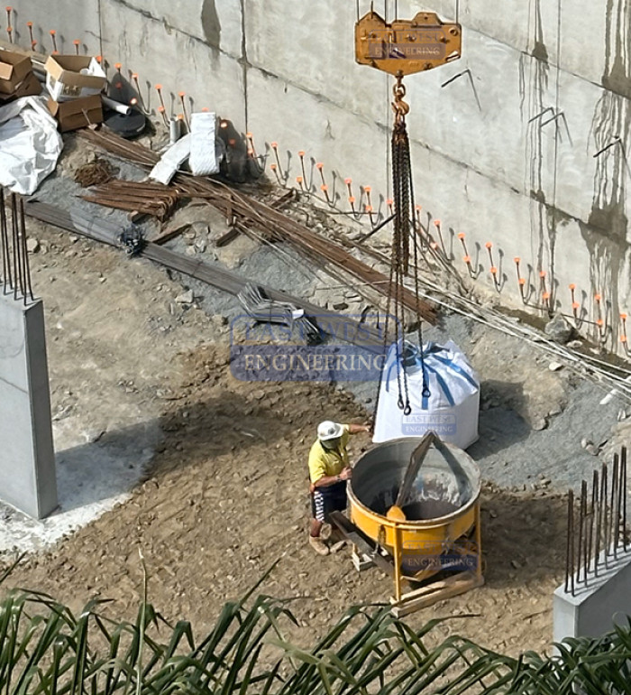 CKM Concrete Kibble - in-use on construction project