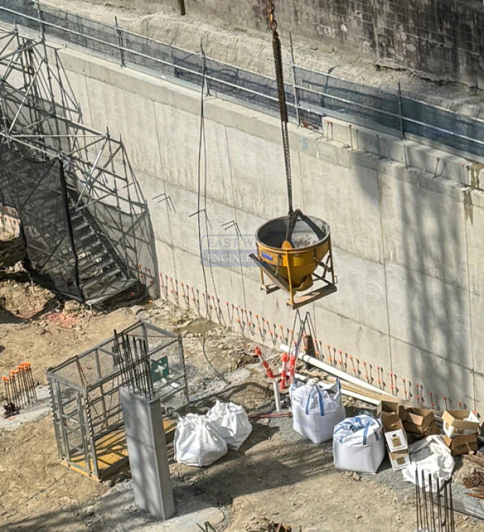 CKM Concrete Kibble - in-use on construction project