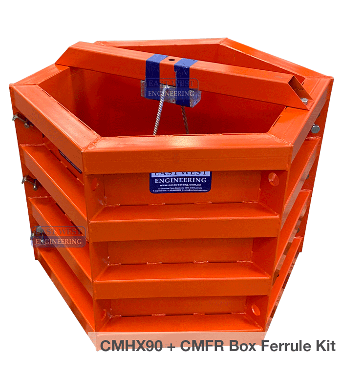 CMFR Box Ferrule Kit used with CMHX90 Concrete Mould