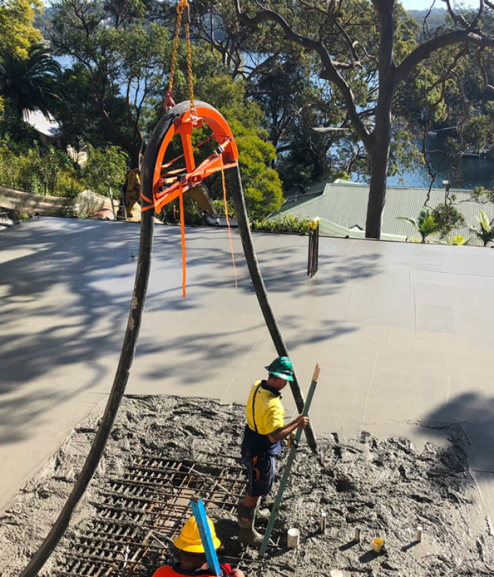 CML50 Concrete Pumpline Hanger on site