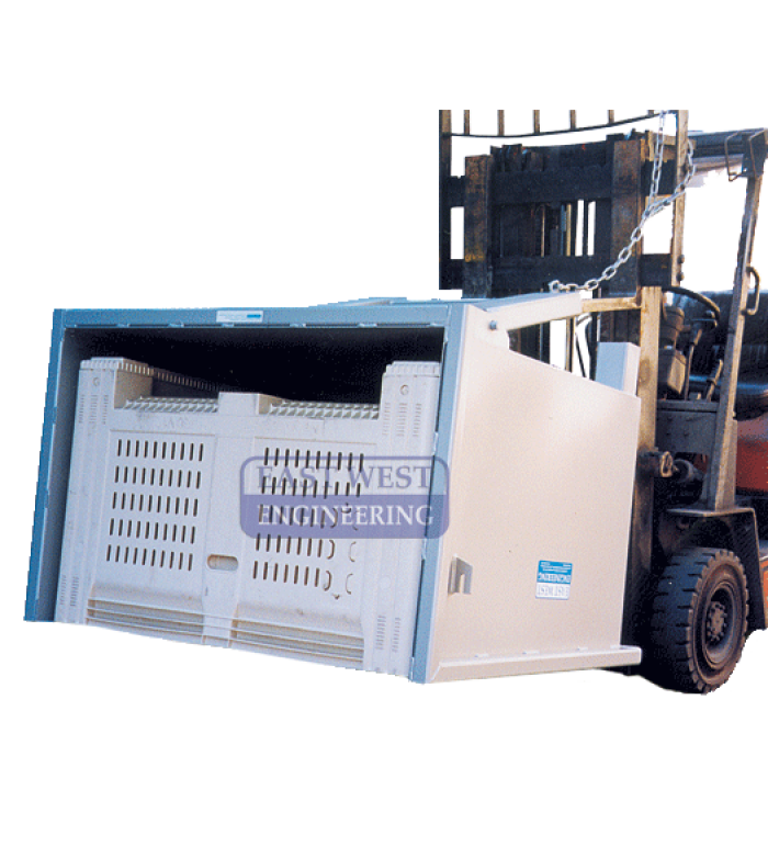 FBT-M Forward Bulk Bin Tipper Forklift attachment for dumping naly mega bins - 180° rotation