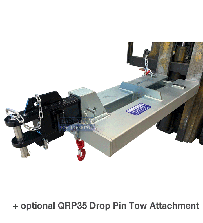 FQL250 Q-Fit Hook Point Jib + Drop Pin Tow Attachment fitted
