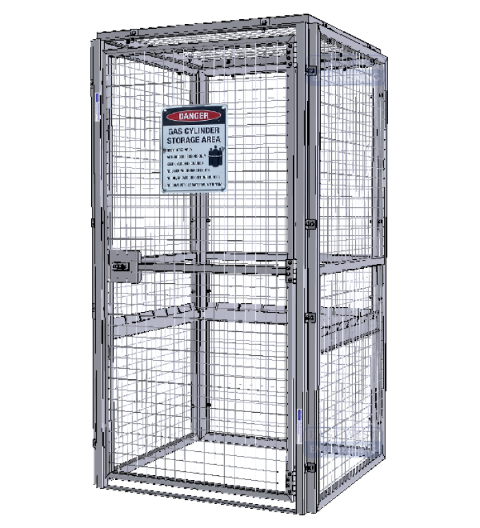 GSC105 Gas Cylinder Storage cage with racking