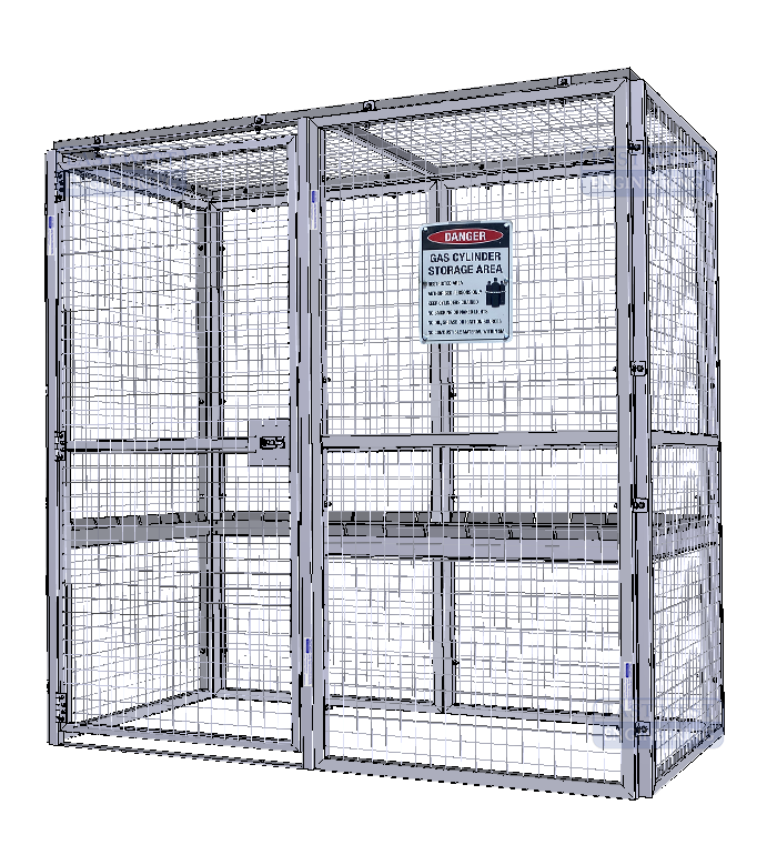 GSC210 Gas Cylinder Storage cage with racking
