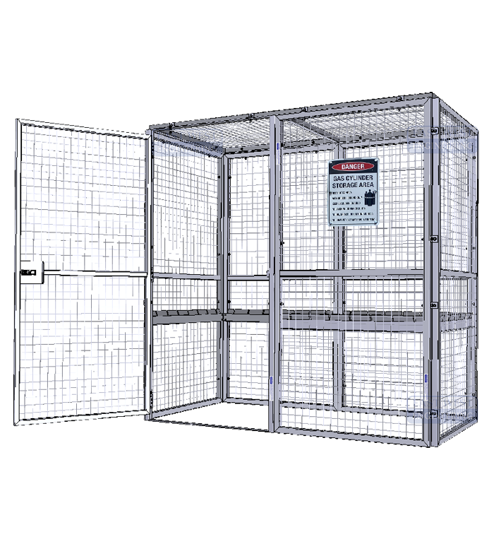 GSC210 Gas Cylinder Storage cage with racking