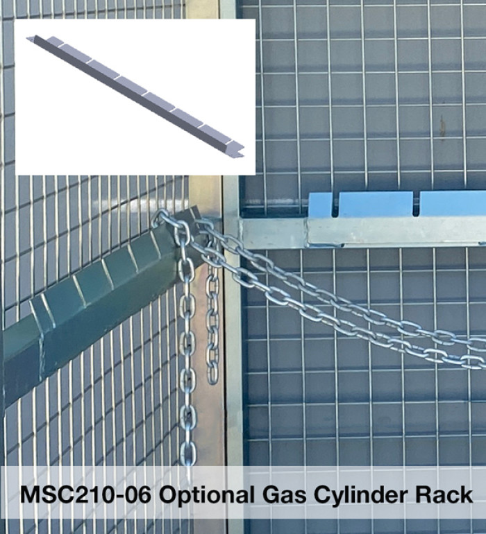 MSC Modular Gas Cylinder Cage - MSC210-06 optional gas cylinder rack 