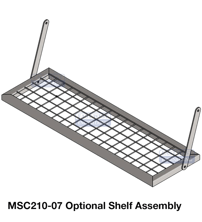 MSC210-07 optional shelf for modular storage cage