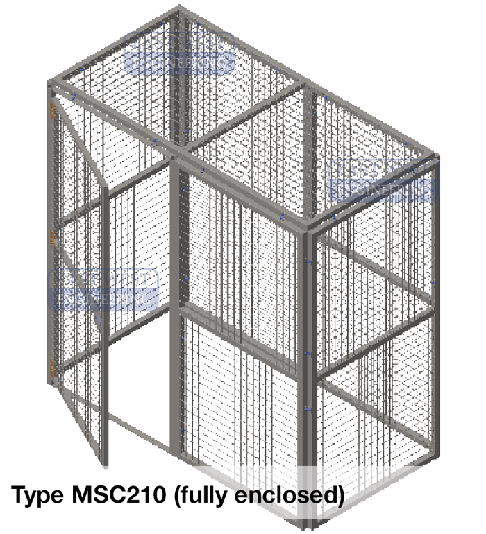 MSC210 Fully enclosed Modular Storage Cage - 2100mm