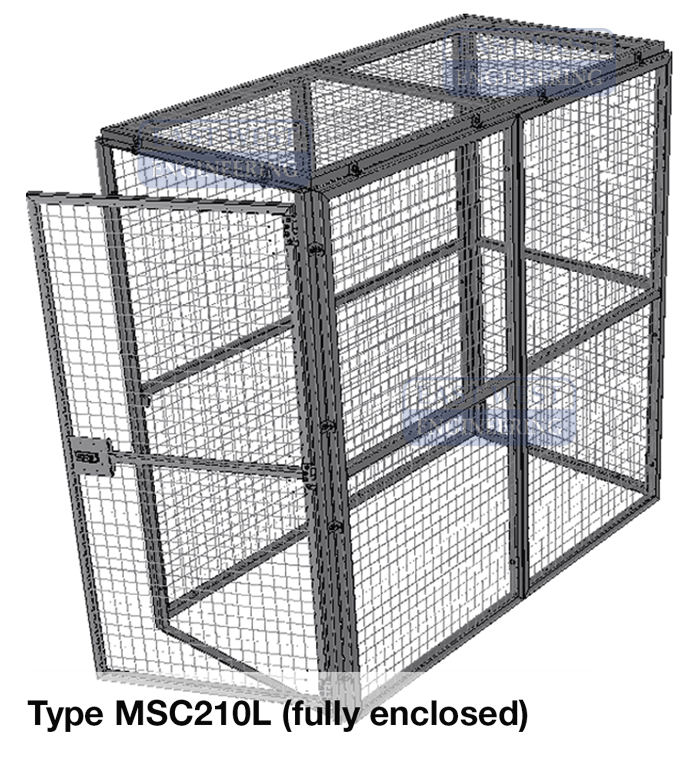 MSC210 Fully enclosed Modular Storage Cage - 2100mm