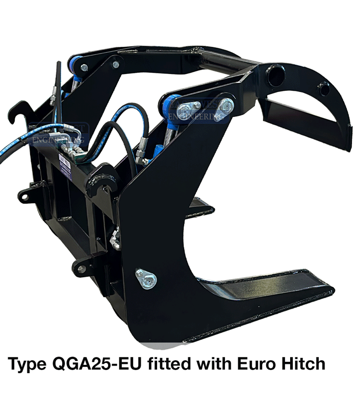 QGA25 Tractor Log Grab Attachment with euro hitch 