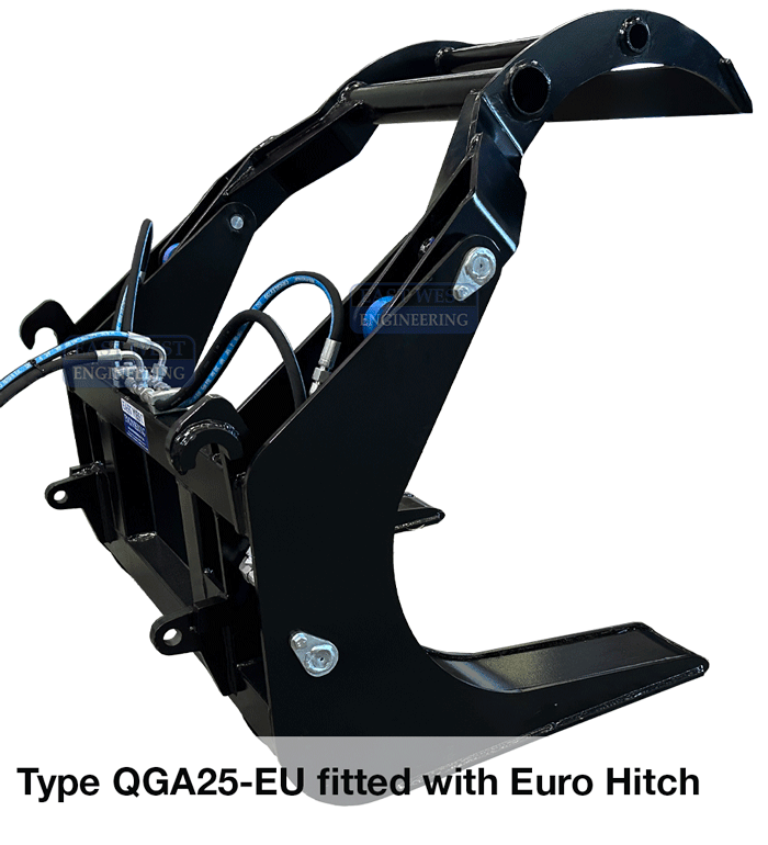 QGA25 Tractor Log Grab Attachment with euro hitch 