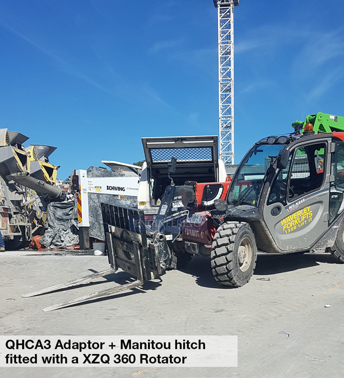 QHCA3 Manitou Carriage Adaptor + Rotator