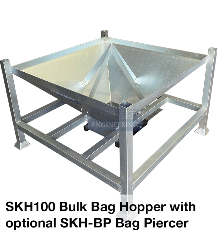 SKH100 Bulk Bag Hopper with  optional SKH-BP Bag Piercer