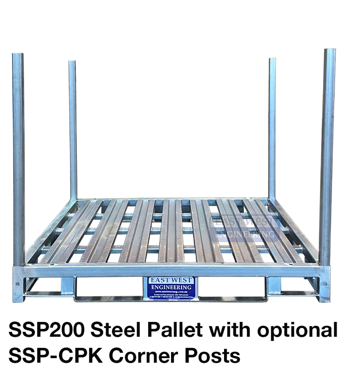 SSP200 Steel Pallet + Corner Post Kit