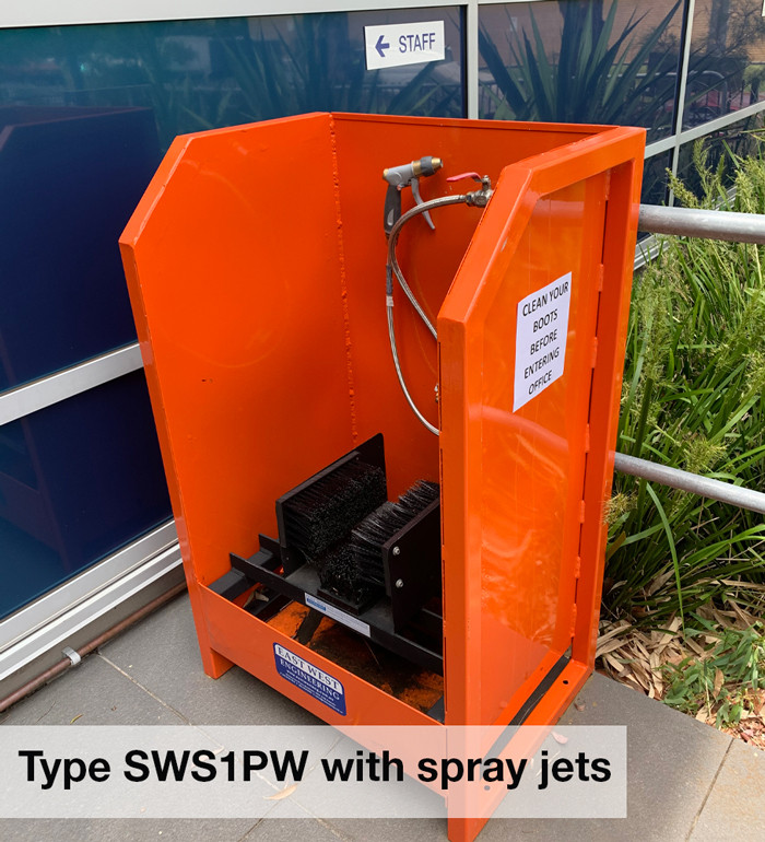 SWS1PW Boot Cleaning Station with spray jets