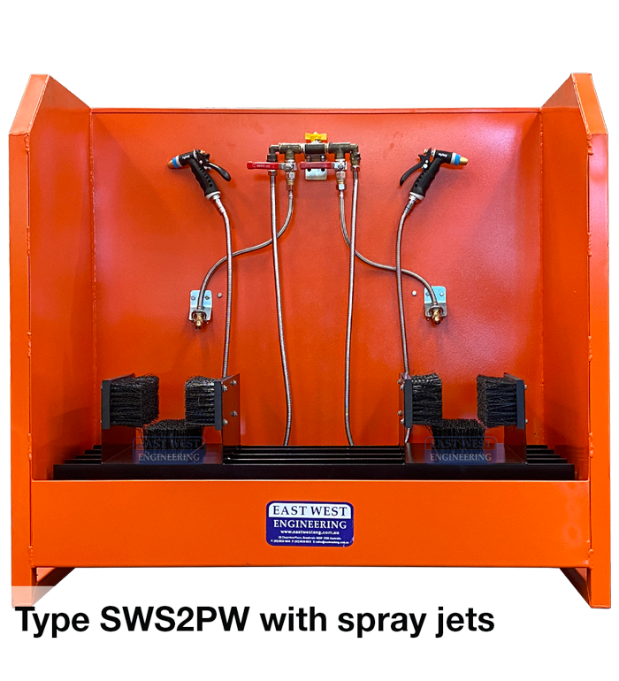 SWS2PW Boot Cleaning Station with spray jets