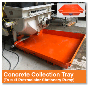 East West Engineering Putzmeister Stationary Concrete Pump Concrete Collection Tray