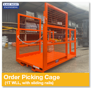 East West Engineering Custom Forklift Order Picking Cage