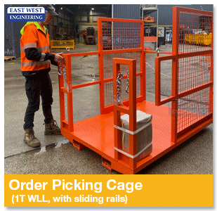East West Engineering Forklift Order Picking Cage