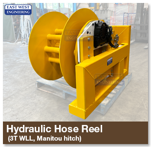 East West Engineering Hydraulic Hose Reel Manitou Attachment