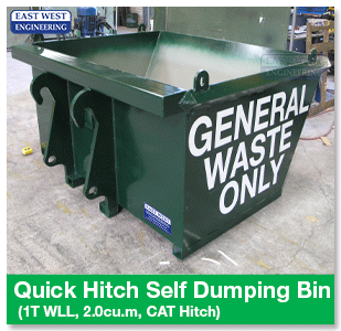 East West Engineering Crane & Forklift Tipping Bins